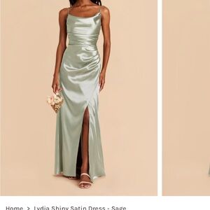 Birdy Grey Lydia Matte Satin Dress- Sage